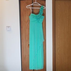 Deb Mint Green One Shoulder Prom Dress